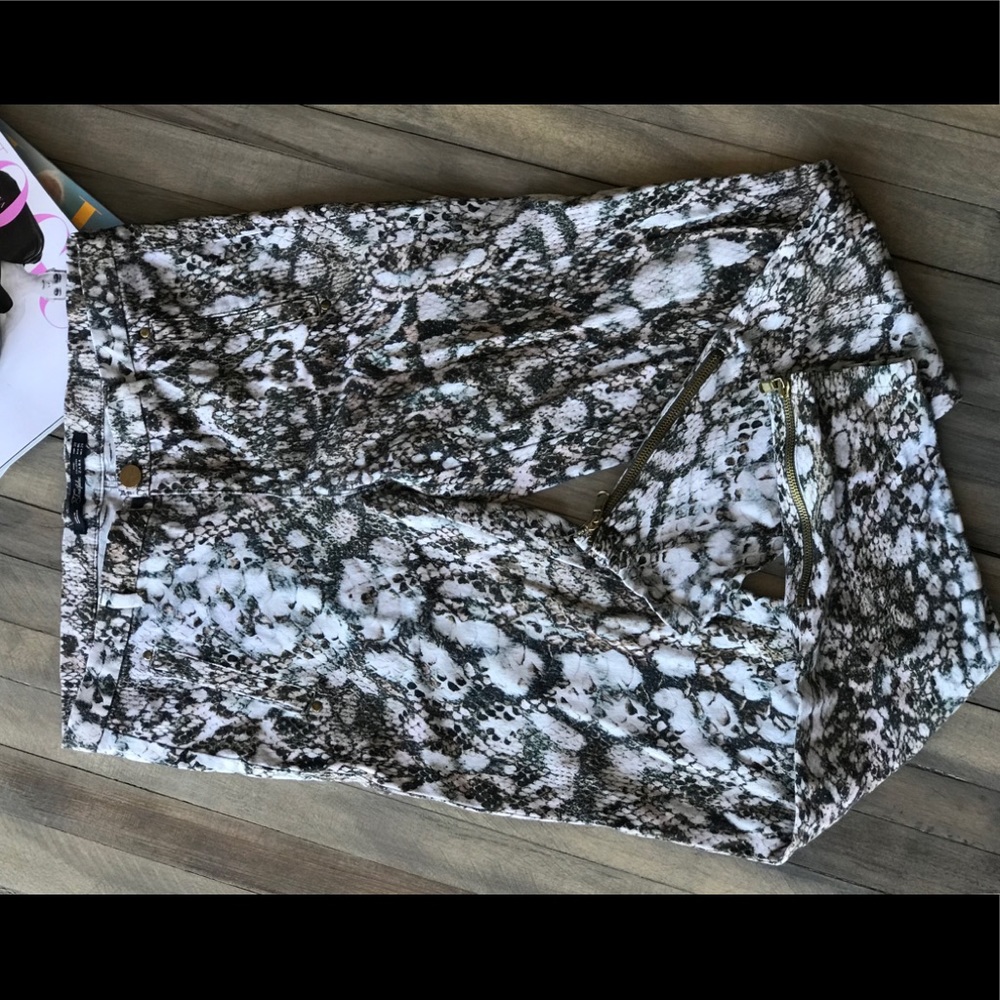 Zara snake print pants US 6